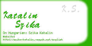 katalin szika business card